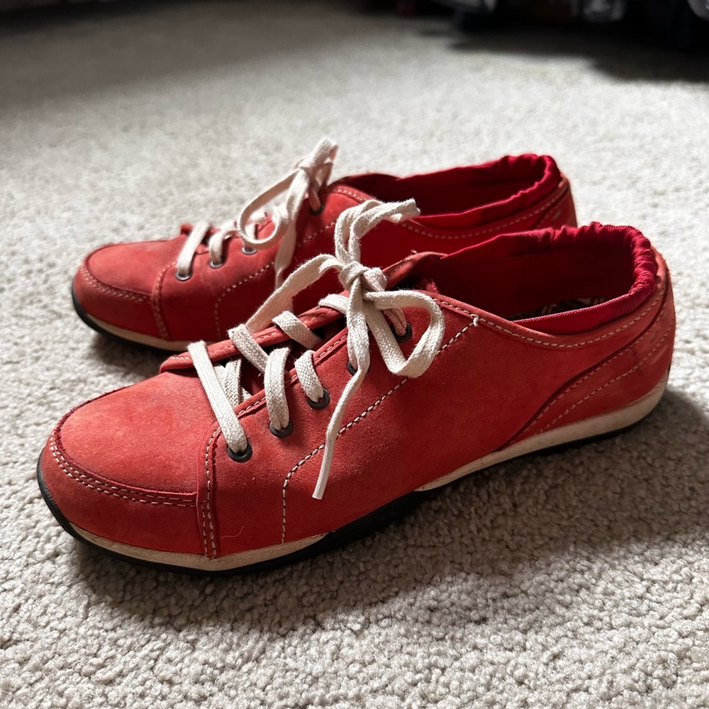 LLBean cute burnt orange sneakers. Excellent condition; not worn often.